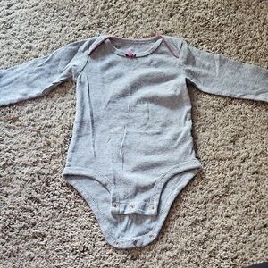 Carter's Light Gray Long Sleeve Bodysuit